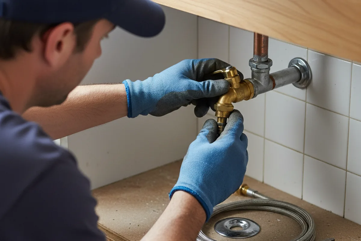 Shutoff valve and fitting work during Faucet and Fixture Repair in Bryn Mawr